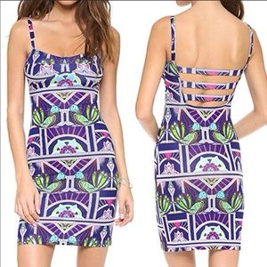 Mara Hoffman vibrant strip back mini dress MED